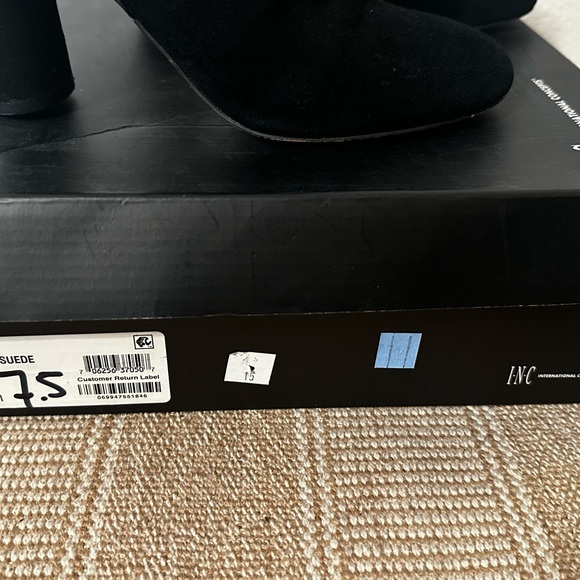 International Concepts (INC) 2 Inch Block Booties Black - Picture 4 of 5